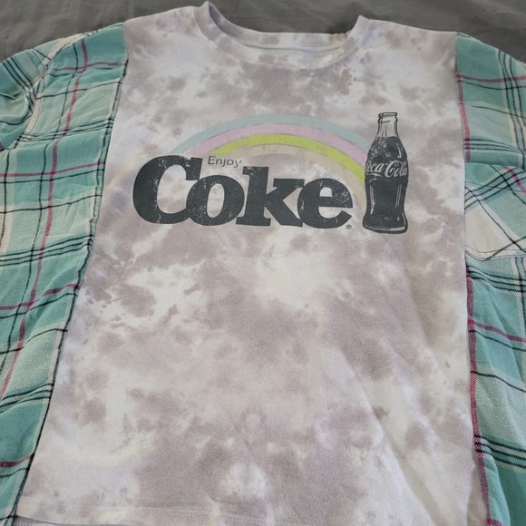 Enjoy Coke Rainbow Flannel Shirt - Picture 4 of 4
